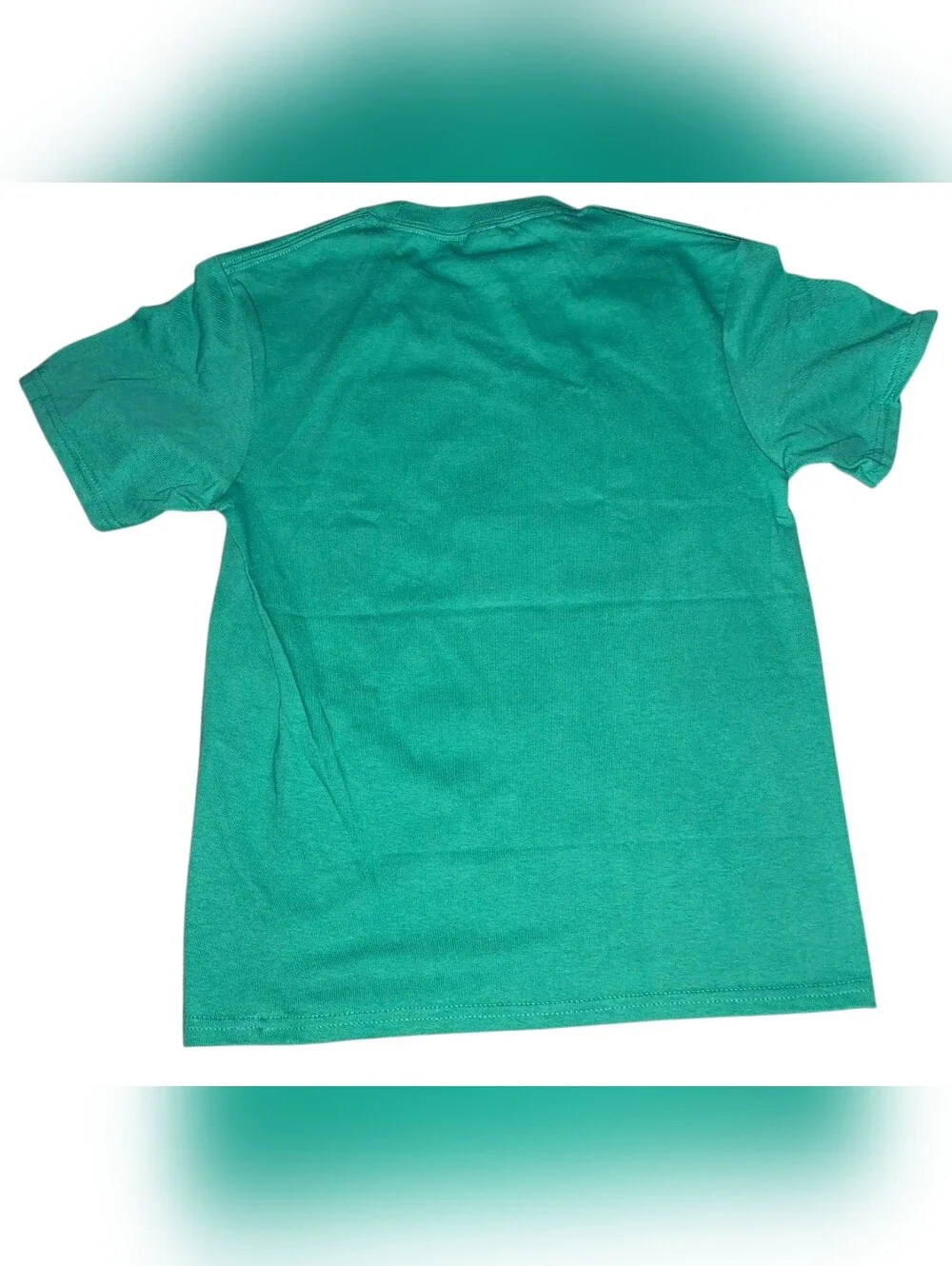 New Balance Green Tee with White 'm' Graphic - Kids Short Sleeve